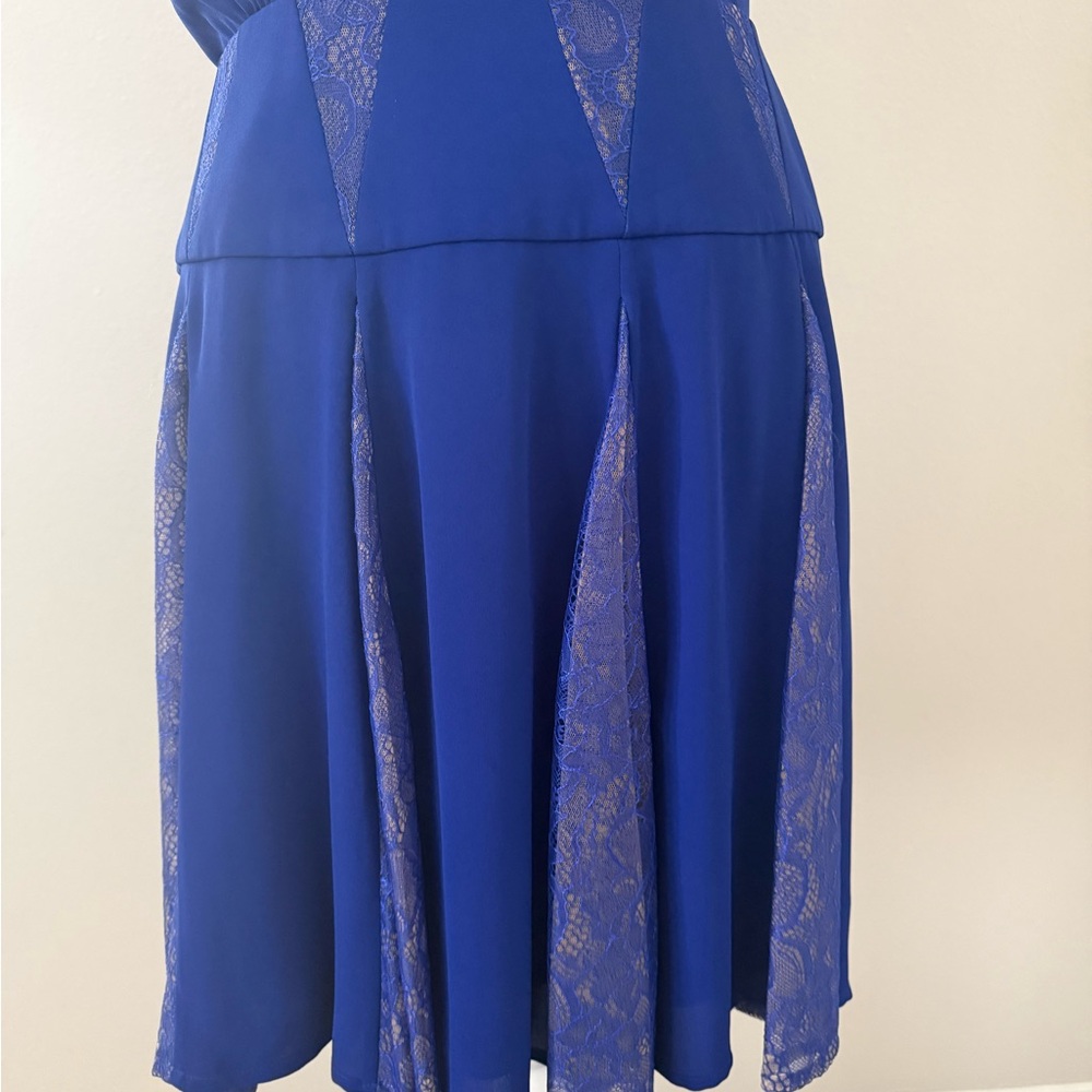 BCBGMaxAzria Royal Blue by Lace Mini Dress - Picture 6 of 6